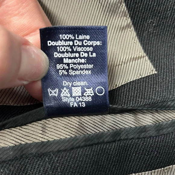J. Crew Ludlow Blazer Black Luxe Matte Wool Gabardine Size 6 - Picture 9 of 9